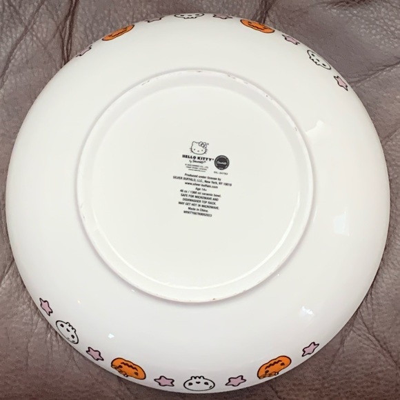 Hello Kitty Witch on Broom 46oz Ceramic Halloween Bowl - Stars Pumpkin Skull - Picture 7 of 9